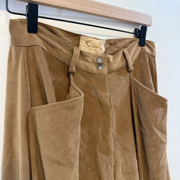 SCULLY | vintage brown faux suede palazzo pant - Picture 3 of 7